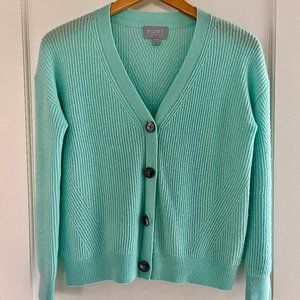 Pure  Aqua Blue Wool/Cashmere Cardigan 6